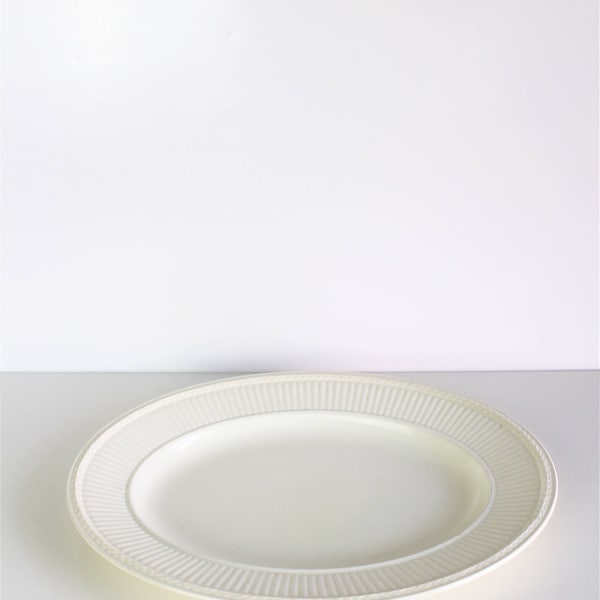 Vintage Large Oval Off White Platter