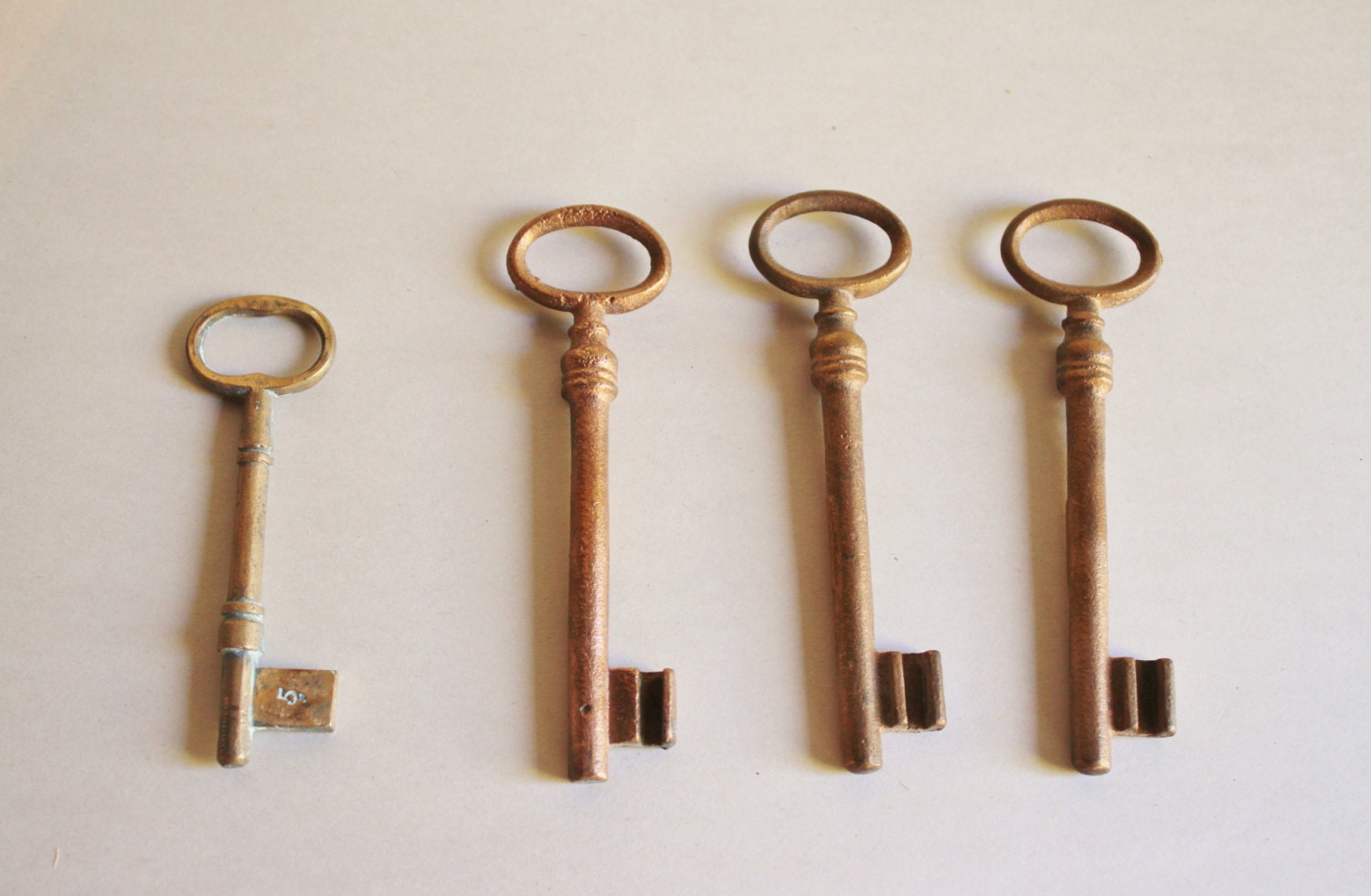 19 Century Ancient Keys for Big Doors, Original Skeleton Keys Authentic  Church Keys, French Large Rusty Keys, Jailhouse Keys. 