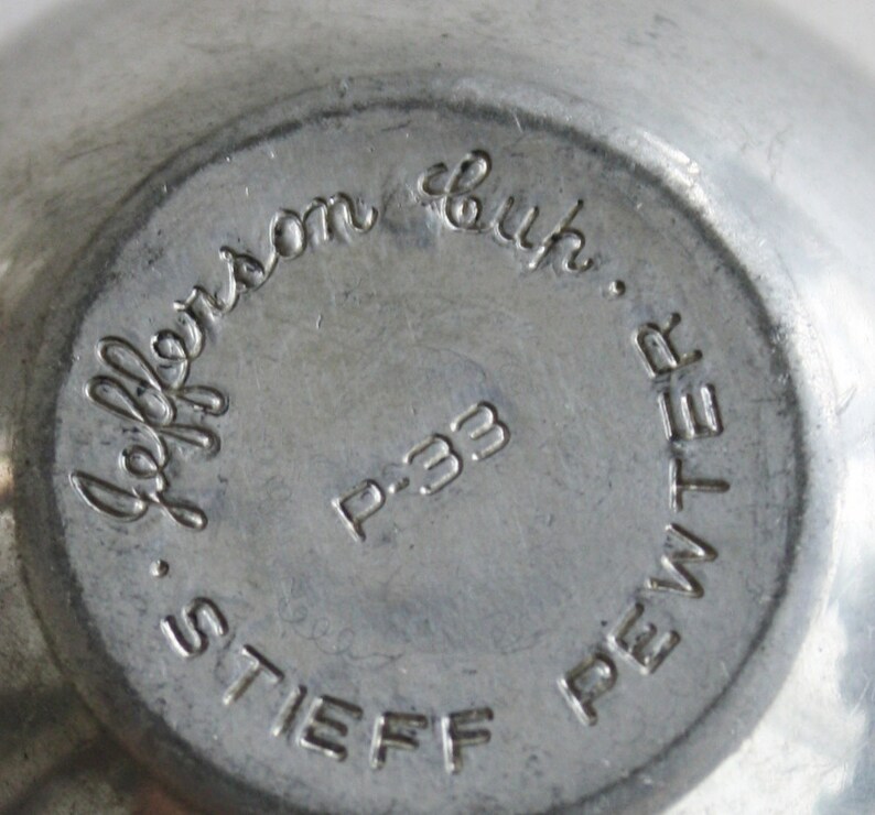 Vintage Pewter Jefferson Stieff Mint Julep Cup Etsy