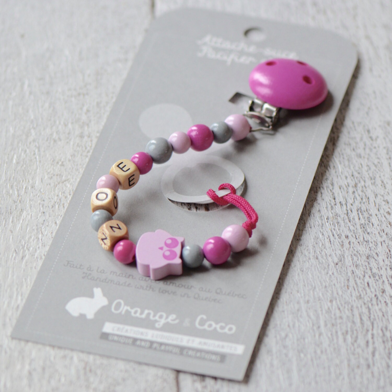 Pacifier clip pacifier holder baby gift owl girl baby Etsy