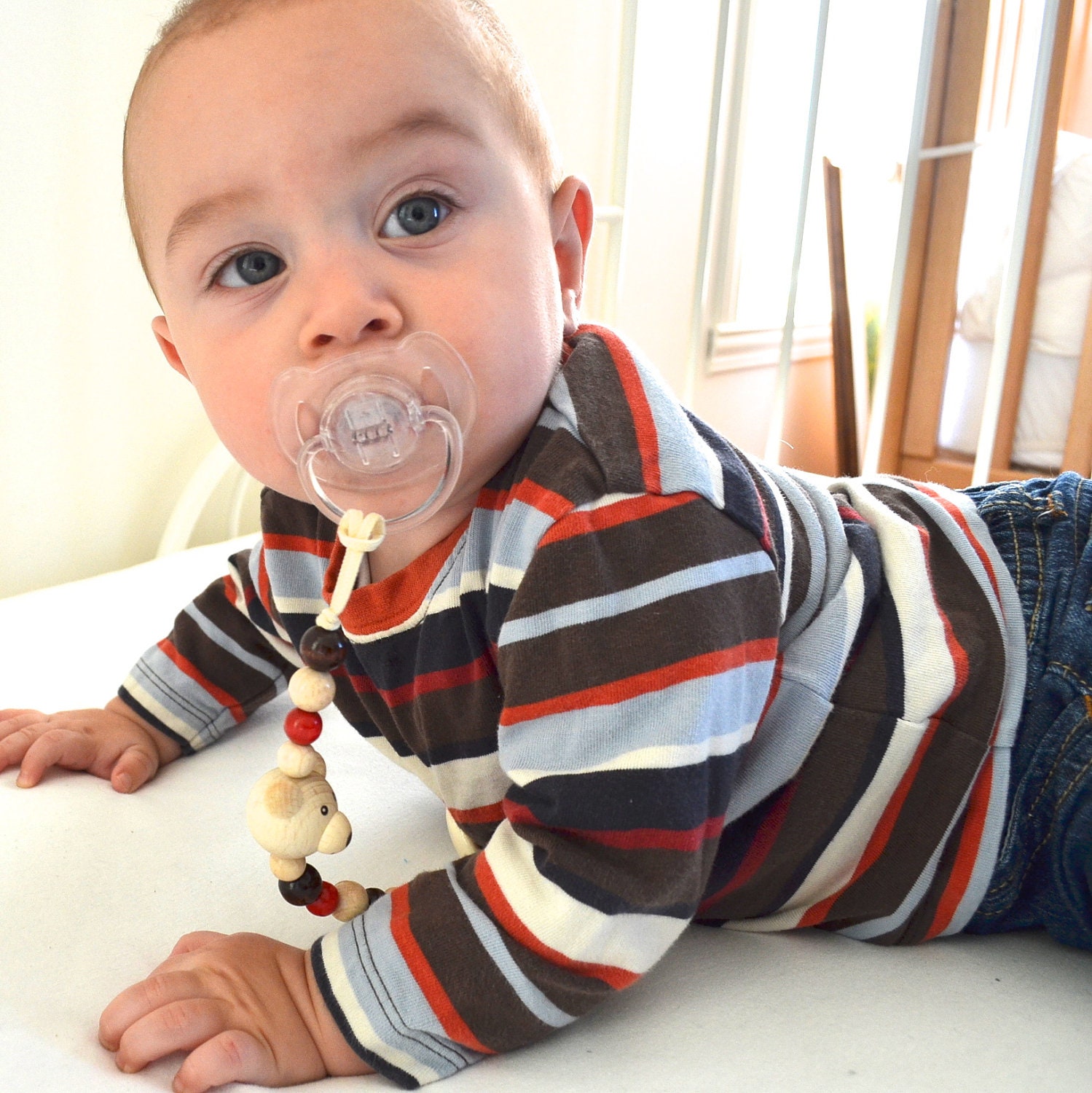 Pacifier clip beaded pacifier clip pacifier holder custom Etsy