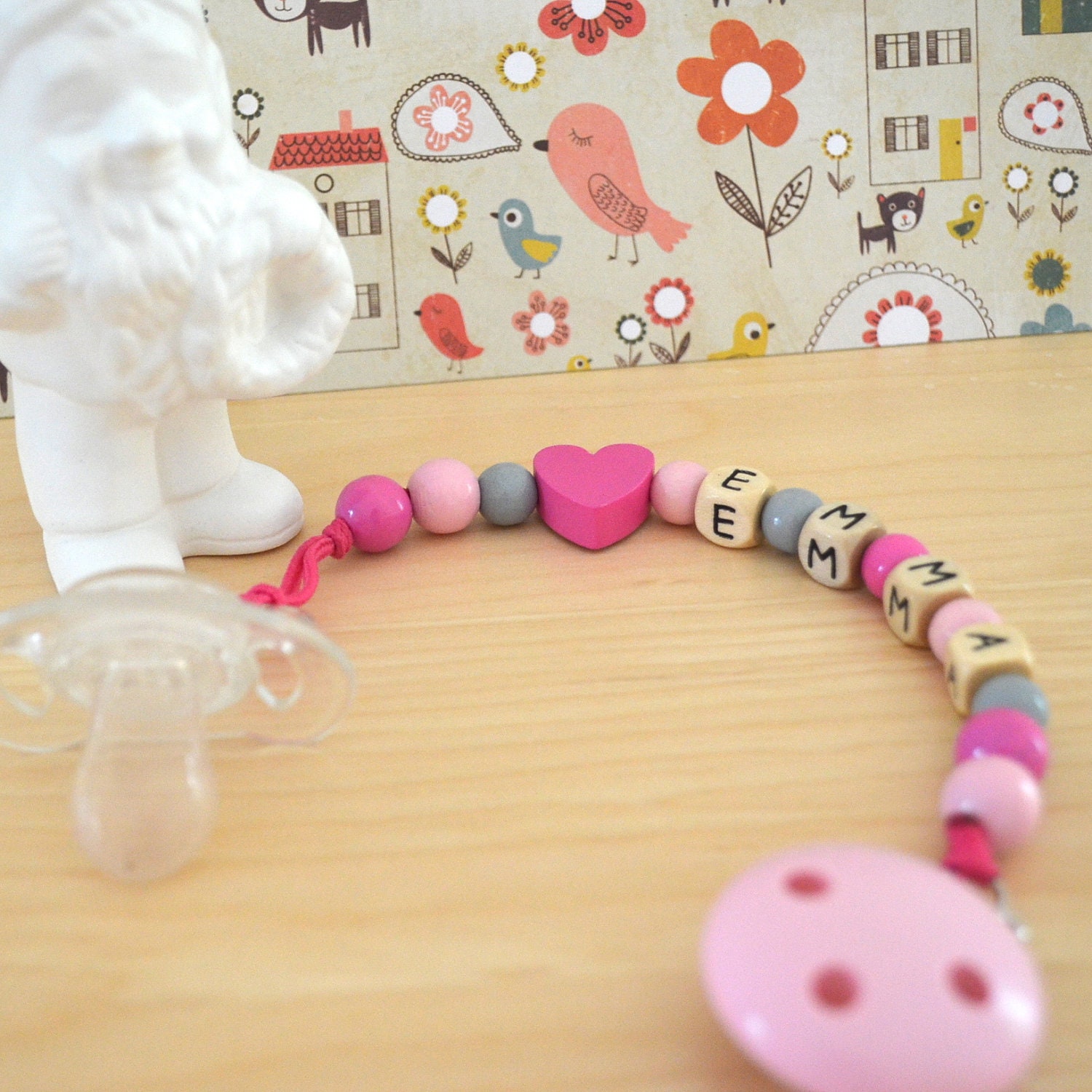Baby pacifier clip personalized name pacifier clip beaded Etsy