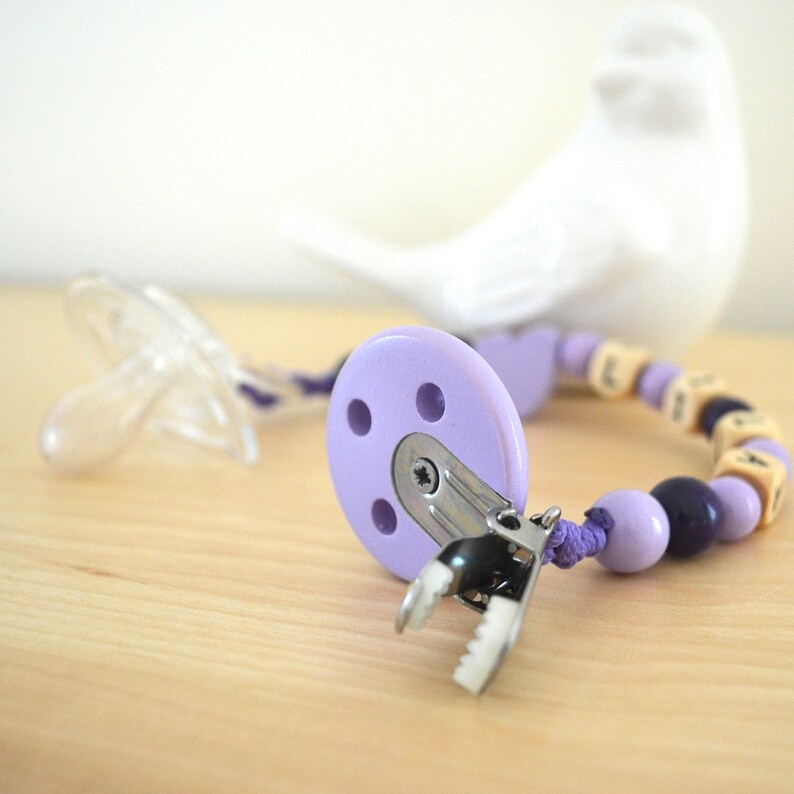 Baby pacifier clip personalized name pacifier clip beaded Etsy