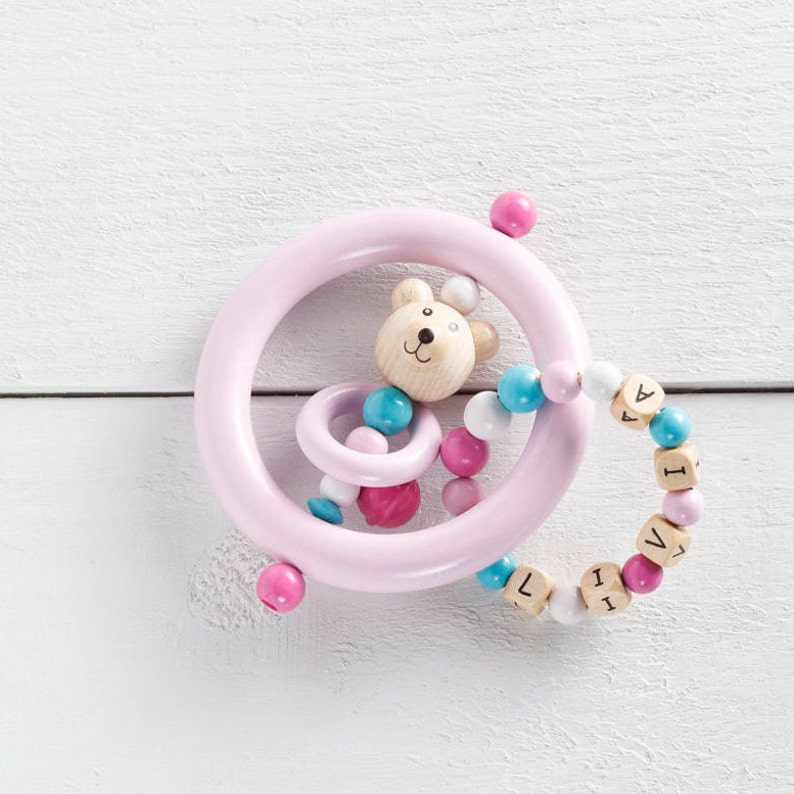 personalized baby rattle