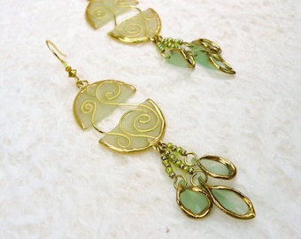 Translucent Mint Polymer Clay Earrings - Handmade Jewelry for the Soul