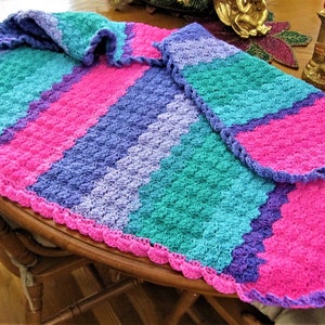 Crochet baby girl blanket