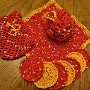10 piece crochet cotton spa set