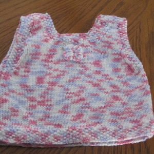 Newborn baby girl knit vest