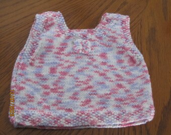 Recién nacido bebé niña chaleco de punto