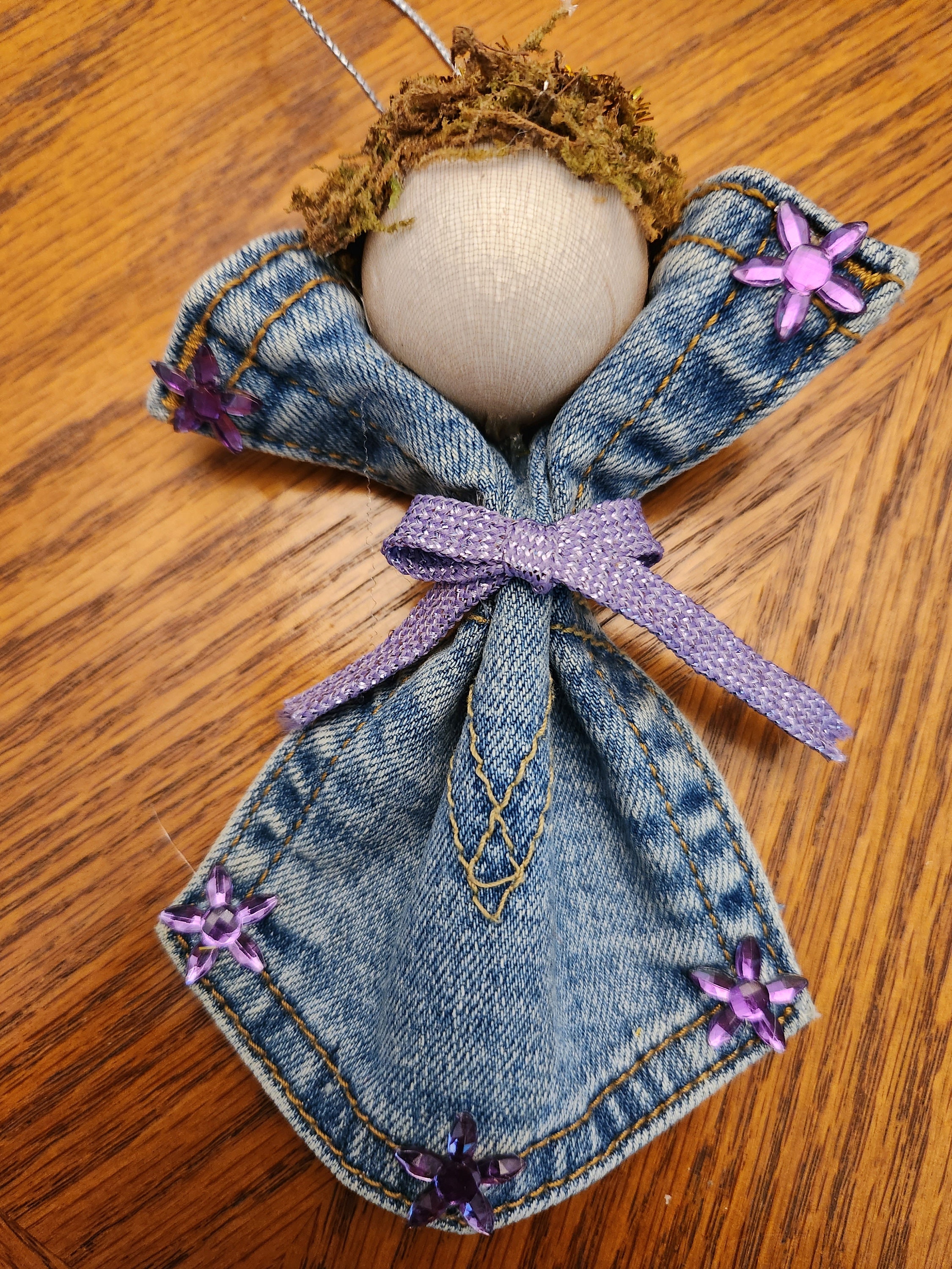 Denim Pocket Angel Etsy