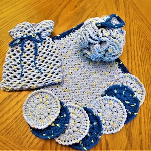 10 piece crochet cotton spa set