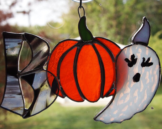 Stained Glass Halloween Suncatcher Etsy