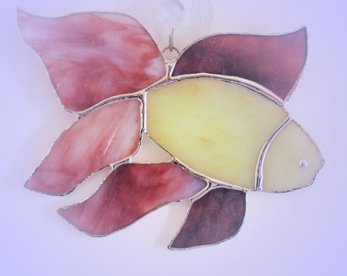 Stained Glass Fish Suncatcher Etsy