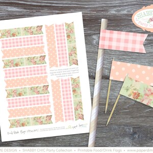 Party food flag labels