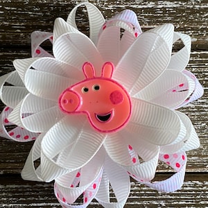 Pink Pig Hair Bow