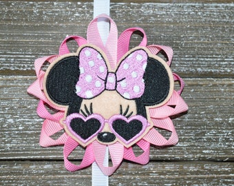 Pink Minnie Mouse Hair Bow