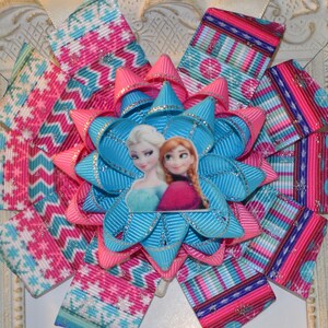 Frozen Elsa and Anna Hair Bow