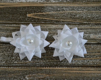 White Wrist Corsage and Boutonniere