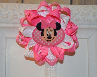 Pink Minnie Mouse Bow