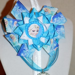 Frozen Elsa Necklace and Bow Set