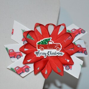 Christmas Truck Hair Bow