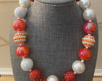 Red and White Necklace