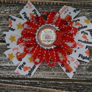 Firefighter Hair Bow