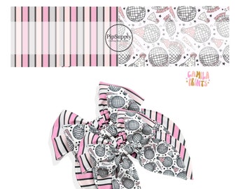 Camila Prints - New Years Bow Strips - Keine Nähhaarschleifen - Vorgeschnittene Schleifenstreifen - Bow Making Supplies - DANCIN' DISCO New Year Bow Strips