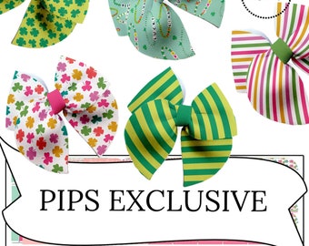 Clovers For My Bff Sailor Neoprene Hair Bows - DIY - PIPS EXCLUSIVE - St. Patrick's Day Sailor Hair Bow - Neoprene Bows