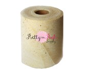 Ivory Gold Glitter Tulle - 6 quot GLITTER TULLE- Tulle by the yard- Shimmer tulle- Sheer Tulle- Craft Supply- Netting-Fabric 6 quot Wide
