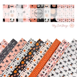 Hey Cute Design - Faux Leather - Faux Leather Sheets Designer - Hairbow Leather - HALLOWEEN FUN #1  Faux Leather Sheets*