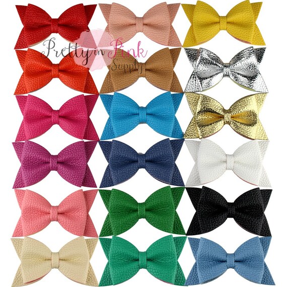 3 Leather Bow Bow Supply Leather Bows Bows for Etsy