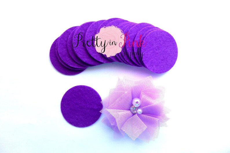 PURPLE Felt Circles 1.5 Felt Circles Self Adhesive Etsy