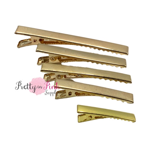 Alligator Clips with Teeth | Choose quantity |  Hair Clips | Alligator Clip | DIY Hair Clip | Wholesale | Baby Girl | Gold