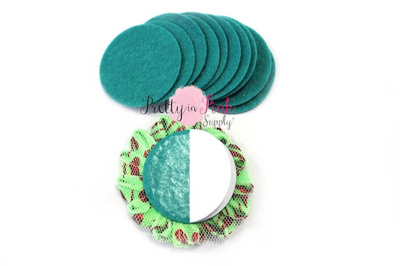 TEAL Felt Circles- 1.5 Felt Circles- Self Adhesive Felt Circle- 1.5 Inch  Felt Circles- Die Cut Felt Circle- Wool Felt Circle- Wholesale