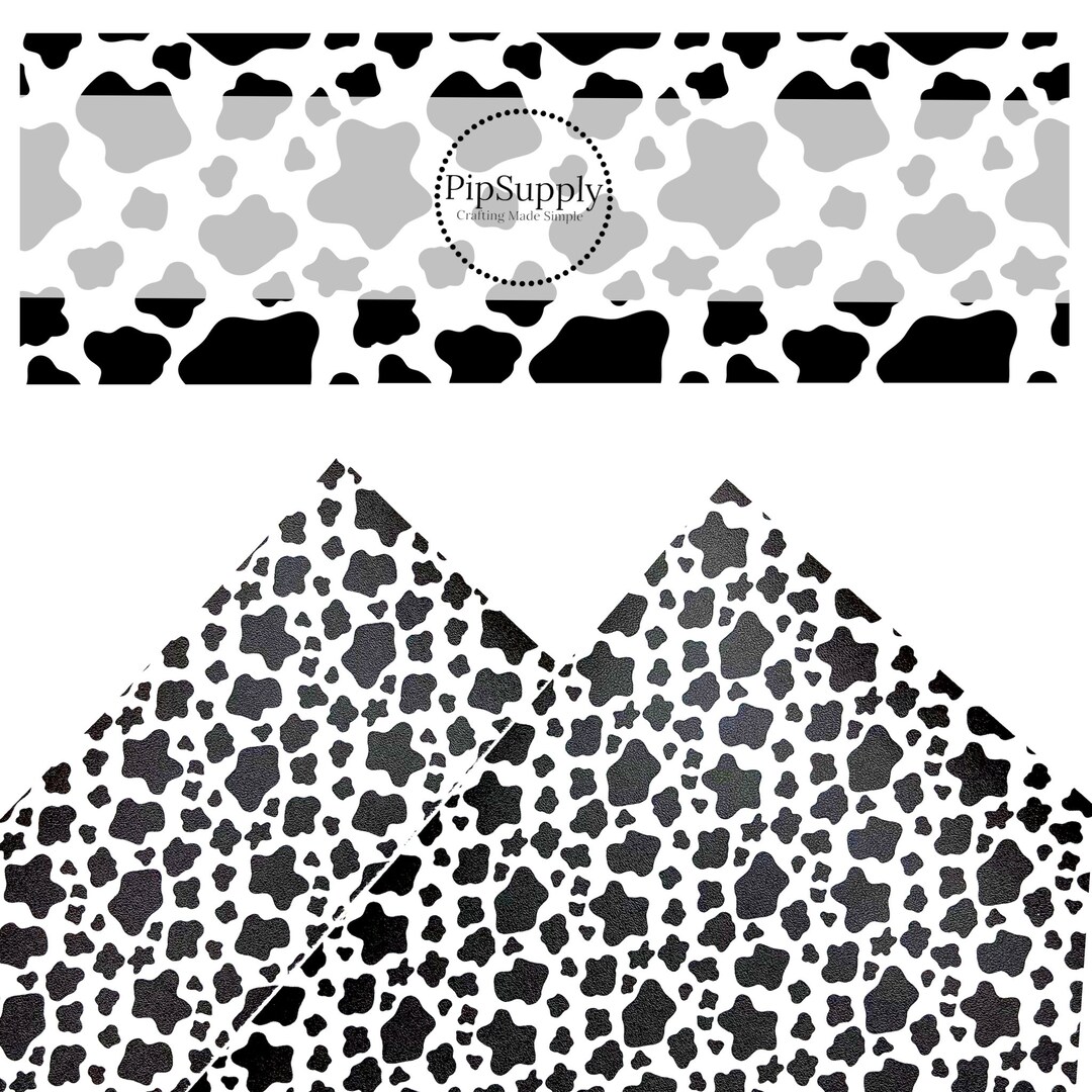 Farm Faux Leather Cow Leather COW PRINT Faux Leather Sheets Etsy