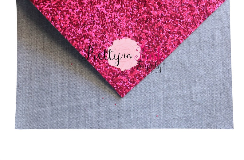 MATTE Fuchsia Chunky Glitter Fabric Sheet-Faux Leather Sheet-Glitter Fabric Sheet-A4 or A5 Glitter Fabric Leather-DIY Hair Bows 1mm Thick