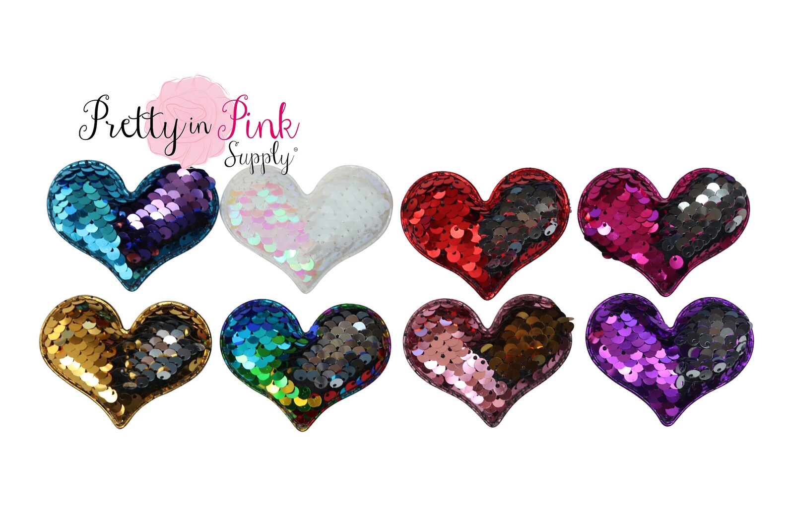 sequin hearts