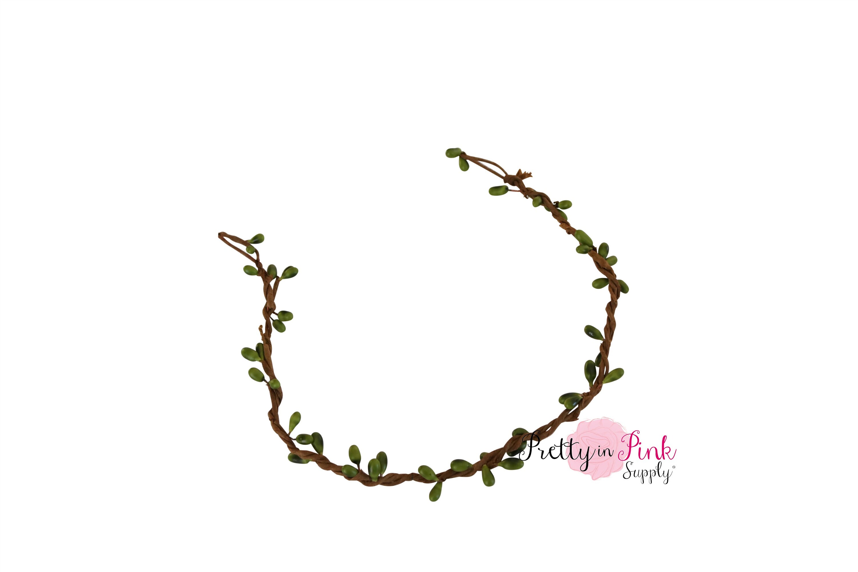 Green/Beaded Twig Crown Wreath-DIY Floral Crown- Flower Crown- Unfini…