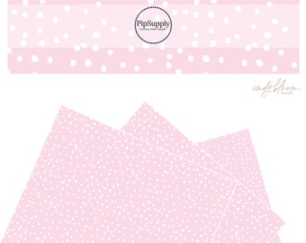 Indy Bloom - Rose Speckles - Faux Leather - Scattered Tiny Dots on Rose Pink Designer Sheet - Polka Dots Faux Leather Roll