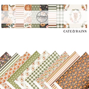 Cate & Rainn - Faux Leather - PUMPKIN FLORAL Faux Leather Sheets*