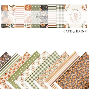 Cate & Rainn - Faux Leather - PUMPKIN FLORAL Faux Leather Sheets*