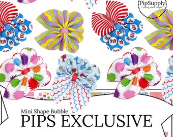 MINI Places You Go Shapes Bubble Neoprene Hair Bows - Diy - PIPS EXCLUSIVE- Easter Bubble Hair Bow - Neoprene Bows