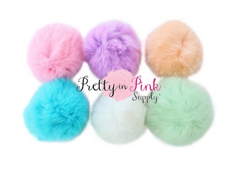 Pom Pom Puff Fur Ball-DIY Craft Supplies-Girl Headband-Headband Supply-Pretty in Pink Supply