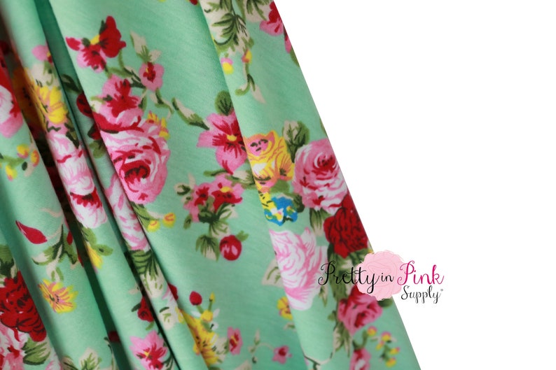 vintage floral knit fabric