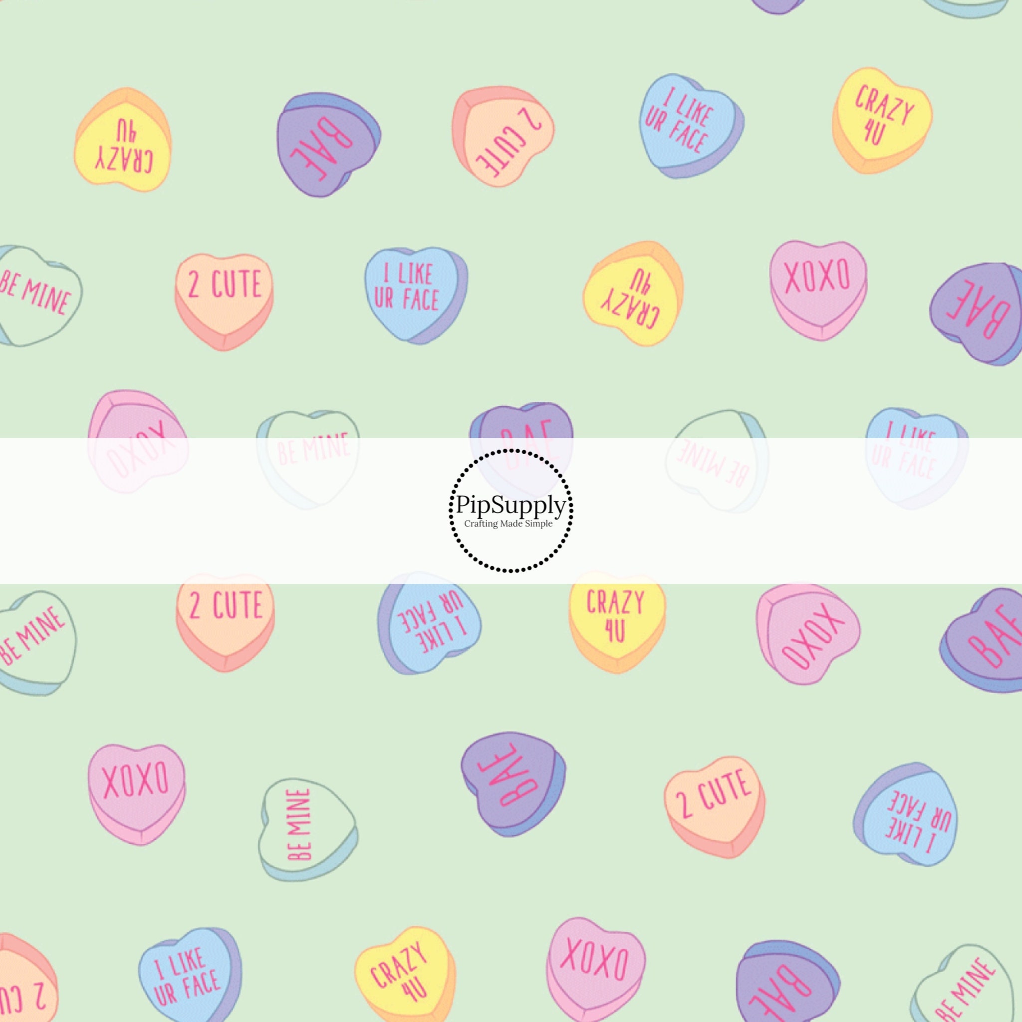 Cotton Conversation Hearts Candy Candies Sweets Sweethearts