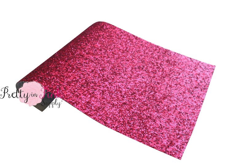 MATTE Fuchsia Chunky Glitter Fabric Sheet-Faux Leather Sheet-Glitter Fabric Sheet-A4 or A5 Glitter Fabric Leather-DIY Hair Bows 1mm Thick
