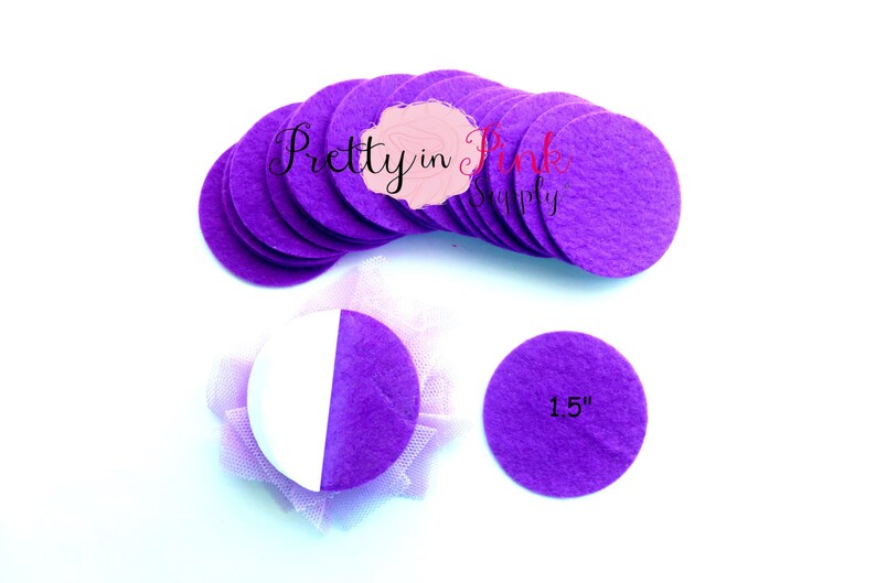 PURPLE Felt Circles 1.5 Felt Circles Self Adhesive Etsy