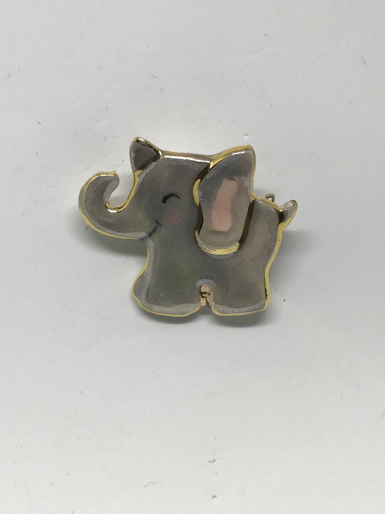 Happy Little Elephant Cutie Pin