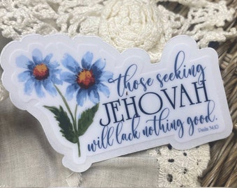 JW Sticker, Jw Gifts, Waterproof die cut sticker, Jw Year Text, Watercolor, Pioneer gift